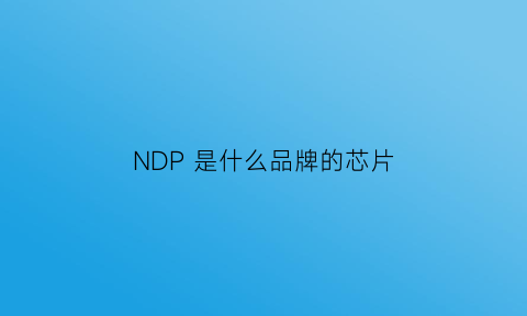 NDP是什么品牌的芯片(dp芯片是什么牌子)